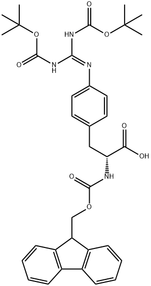 Fmoc-D-(4,Bis( Boc)-guanido)Phe-OH Struktur