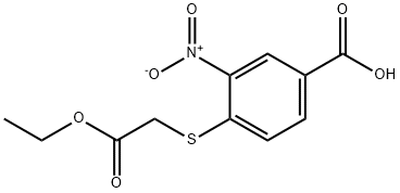 4-ethoxycarbonylmethylsulfanyl-3-nitrobenzoic acid,204863-51-4,结构式