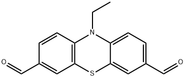 10H-PHENOTHIAZINE-3,7-DICARBOXALDEHYDE, 10-ETHYL- 结构式