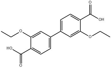 [1,1'-Biphenyl]-4,4'-dicarboxylic acid, 3,3'-diethoxy- Structure