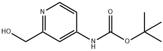 Carbamic acid, N-[2-(hydroxymethyl)-4-pyridinyl]-, 1,1-dimethylethyl ester Structure