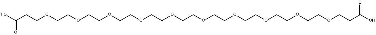 α,ω,-dipropionic acid nonaethylene glycol 化学構造式