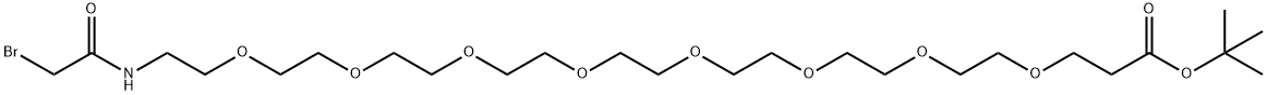 Bromoacetamido-PEG8-t-butyl ester Structure