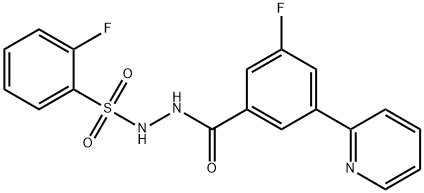 2-Fluoro-N-(3-fluoro-5-pyridin-2-yl-benzoyl)-benzenesulfonhydrazine