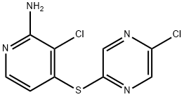 2-Pyridinamine, 3-chloro-4-[(5-chloro-2-pyrazinyl)thio]- Structure