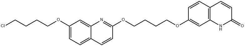 2(1H)-Quinolinone, 7-[4-[[7-(4-chlorobutoxy)-2-quinolinyl]oxy]butoxy]- Struktur