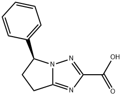 5H-Pyrrolo[1,2-b][1,2,4]triazole-2-carboxylic acid, 6,7-dihydro-5-phenyl-, (5S)- Structure