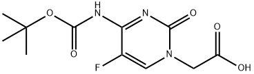 N4-Boc-5-fluorocytosin-1-yl-acetic acid,2072152-25-9,结构式