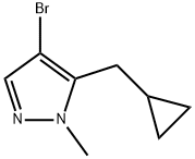 4-bromo-5-(cyclopropylmethyl)-1-methyl-1H-pyrazole(WXC08873) Structure