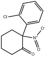 2-(2-クロロフェニル)-2-ニトロシクロヘキサノン 化学構造式