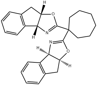 (3aＲ,3′aＲ,8aＳ,8′aＳ)-2,2′-シクロヘキシリデンビス[3a,8a-ジヒドロ-8Ｈ-インデノ[1,2-ｄ]オキサゾール 化学構造式