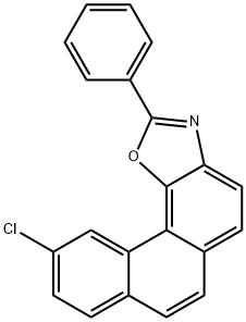 Phenanthro[3,4-d]oxazole, 10-chloro-2-phenyl- 化学構造式