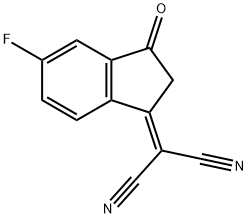 Propanedinitrile, 2-(5-fluoro-2,3-dihydro-3-oxo-1H-inden-1-ylidene)- Structure