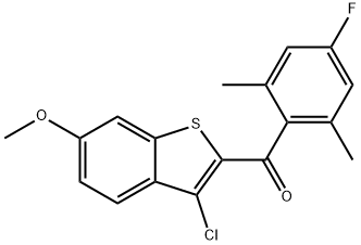 Methanone, (3-chloro-6-methoxybenzo[b]thien-2-yl)(4-fluoro-2,6-dimethylphenyl)-,2088501-19-1,结构式