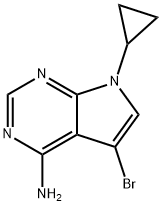 5-溴-7-环丙基-7H-吡咯并[2,3-D]嘧啶-4-胺,2089098-90-6,结构式