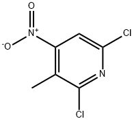 Pyridine, 2,6-dichloro-3-methyl-4-nitro- Struktur