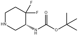 (R)-叔-丁基 (4,4-二氟哌啶-3-基)氨基甲酯,2089321-22-0,结构式