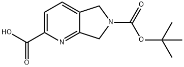 6-[(tert-butoxy)carbonyl]-5H,6H,7H-pyrrolo[3,4-b]p
yridine-2-carboxylic acid 结构式
