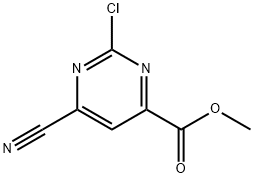 4-Pyrimidinecarboxylic acid, 2-chloro-6-cyano-, methyl ester,2090684-33-4,结构式