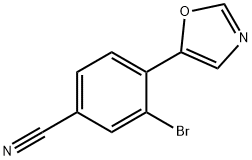 3-Bromo-4-(1,3-oxazol-5-yl)benzonitrile Struktur