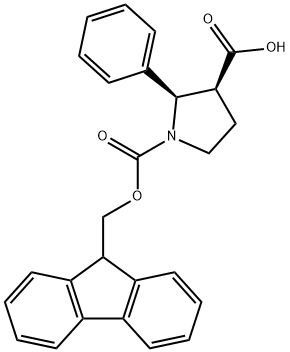 (2R,3S)-1-(((9H-芴-9-基)甲氧基)羰基)-2-苯基吡咯烷-3-羧酸,2094028-78-9,结构式