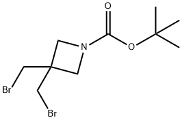 1-Azetidinecarboxylic acid, 3,3-bis(bromomethyl)-, 1,1-dimethylethyl ester Structure