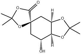 Spiro[1,3-benzodioxole-5(4H),4'-[1,3]dioxolan]-5'-one, tetrahydro-7-hydroxy-2,2,2',2'-tetramethyl-, (3aR,4'R,7R,7aS)- Structure