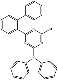 9H-Carbazole, 9-(4-[1,1'-biphenyl]-2-yl-6-chloro-1,3,5-triazin-2-yl)- 结构式