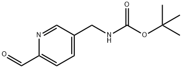 Carbamic acid, N-[(6-formyl-3-pyridinyl)methyl]-, 1,1-dimethylethyl ester Struktur