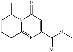 6-Methyl-4-oxo-6,7,8,9-tetrahydro-4H-pyrido1,2-apyrimidine-2-carboxylic acid methyl ester 结构式
