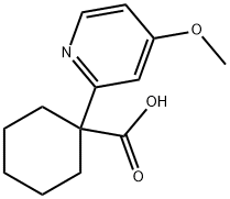 Cyclohexanecarboxylic acid, 1-(4-methoxy-2-pyridiny 化学構造式
