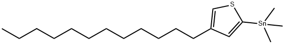 (4-ドデシル-2-チエニル)トリメチルスタンナン 化学構造式
