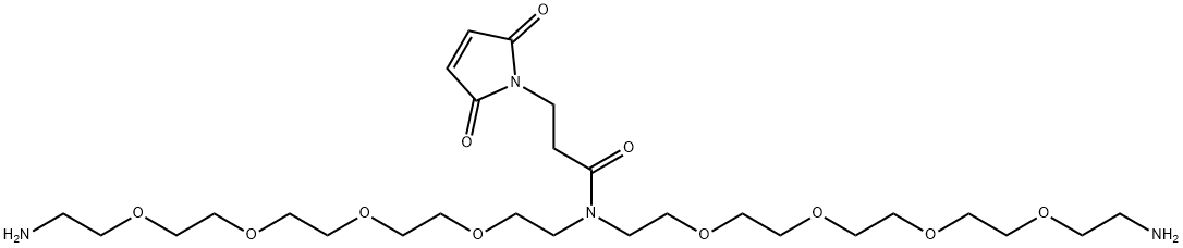 N-Mal-N-bis(PEG4-amine) TFA salt 化学構造式