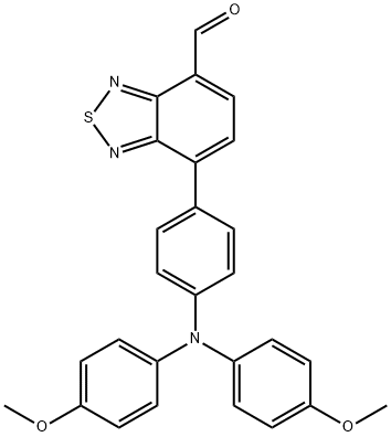 2,1,3-Benzothiadiazole-4-carboxaldehyde, 7-[4-[bis(4-methoxyphenyl)amino]phenyl]- Structure