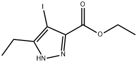 ethyl 5-ethyl-4-iodo-1H-pyrazole-3-carboxylate Struktur