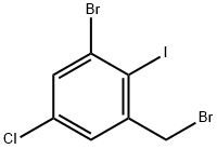 1-溴-3-(溴甲基)-5-氯-2-碘苯,213771-04-1,结构式