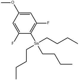 Stannane, tributyl(2,6-difluoro-4-methoxyphenyl)- 结构式