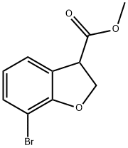 3-Benzofurancarboxylic acid, 7-bromo-2,3-dihydro-, methyl ester Structure