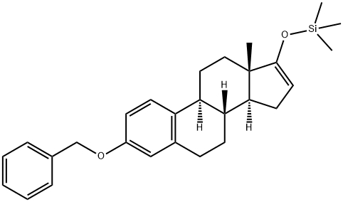 Estra-1,3,5(10),16-tetraene, 3-(phenylmethoxy)-17-[(trimethylsilyl)oxy]- Struktur