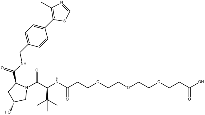 2140807-42-5 (S)-15-((2S,4R)-4-羟基-2-((4-(4-甲基噻唑-5-基)苄基)氨基甲酰基)吡咯烷-1-羰基)-16,16-二甲基-13-氧代-4,7,10-三氧杂-14-氮杂十七烷酸
