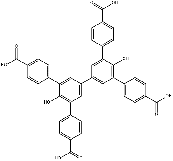4,4'-DIHYDROXYBIPHENYL-3,3',5,5'-TETRA(PHENYL-4-CARBOXYLIC ACID,2143095-89-8,结构式
