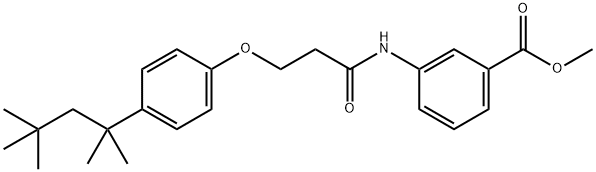 3-(3-(4-(2,4,4-三甲基戊-2-基)苯氧基)丙酰胺基)苯甲酸甲酯,2143473-95-2,结构式