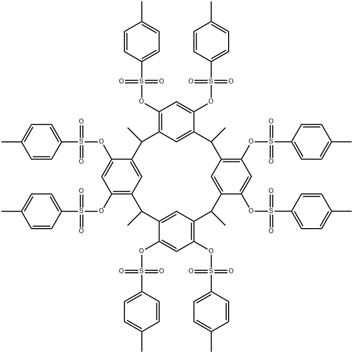 3,5,10,12,17,19,24,26-OCTAKIS-TOSYLOXY-1,8,15,22-TETRAMETHYL[4!RESORCINOLARENE Structure