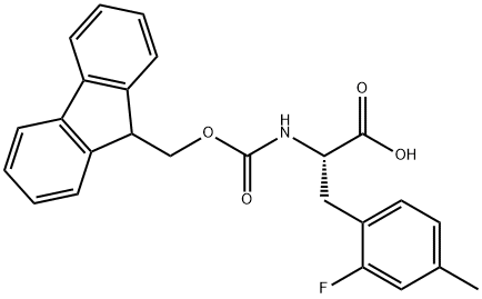 N-Fmoc-2-fluoro-4-methyl-L-phenylalanine 结构式