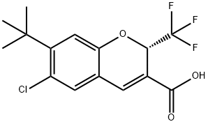 2H-1-Benzopyran-3-carboxylic acid, 6-chloro-7-(1,1-dimethylethyl)-2-(trifluoromethyl)-, (2S)-|化合物 T28703