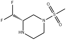 Piperazine, 3-(difluoromethyl)-1-(methylsulfonyl)-, (3S)-,2165969-72-0,结构式