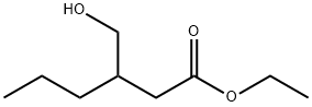 Hexanoic acid, 3-(hydroxymethyl)-, ethyl ester 化学構造式