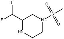 Piperazine, 3-(difluoromethyl)-1-(methylsulfonyl)- 结构式