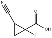 2-cyano-1-fluorocyclopropane-1-carboxylic acid Struktur
