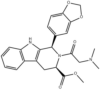 (1R,3R)-1-(benzo[d][1,3]dioxol-5-yl)-2-(dimethylglycyl)-2,3,4,9-tetrahydro-1H-pyrido [3,4-b]indole-3-carboxylate methyl Structure